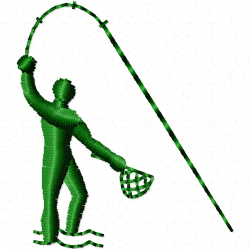 Fishing Embroidery Design 3